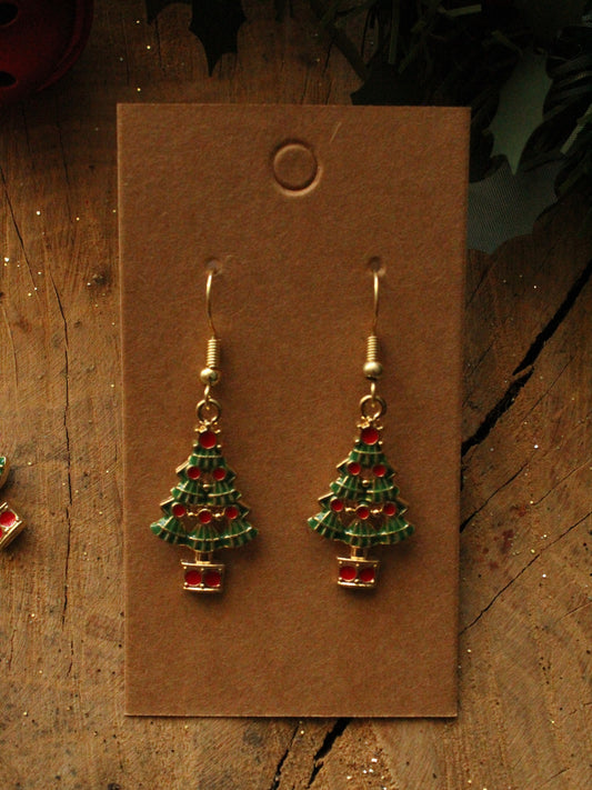 Christmas Earrings - Tree Large