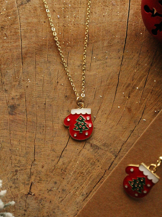 Christmas Necklace - Red Glove