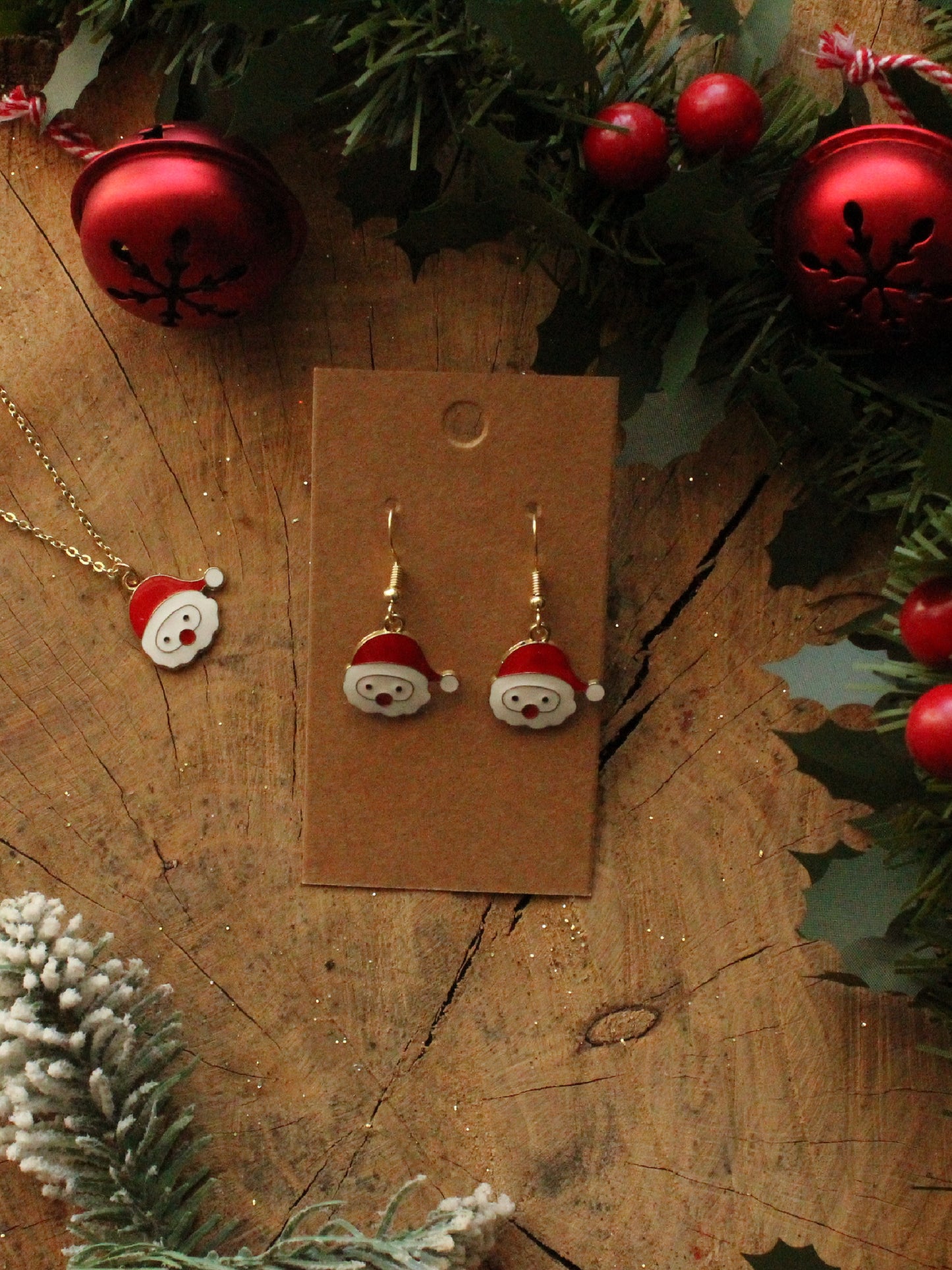 Christmas Earrings - Santa Face