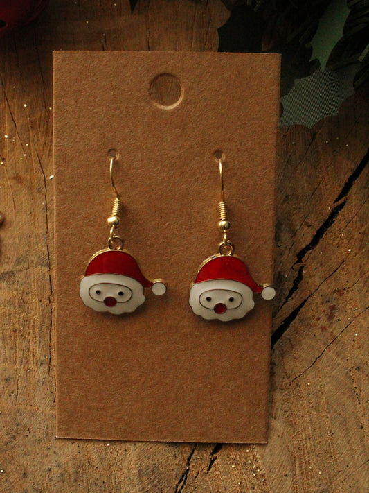 Christmas Earrings - Santa Face