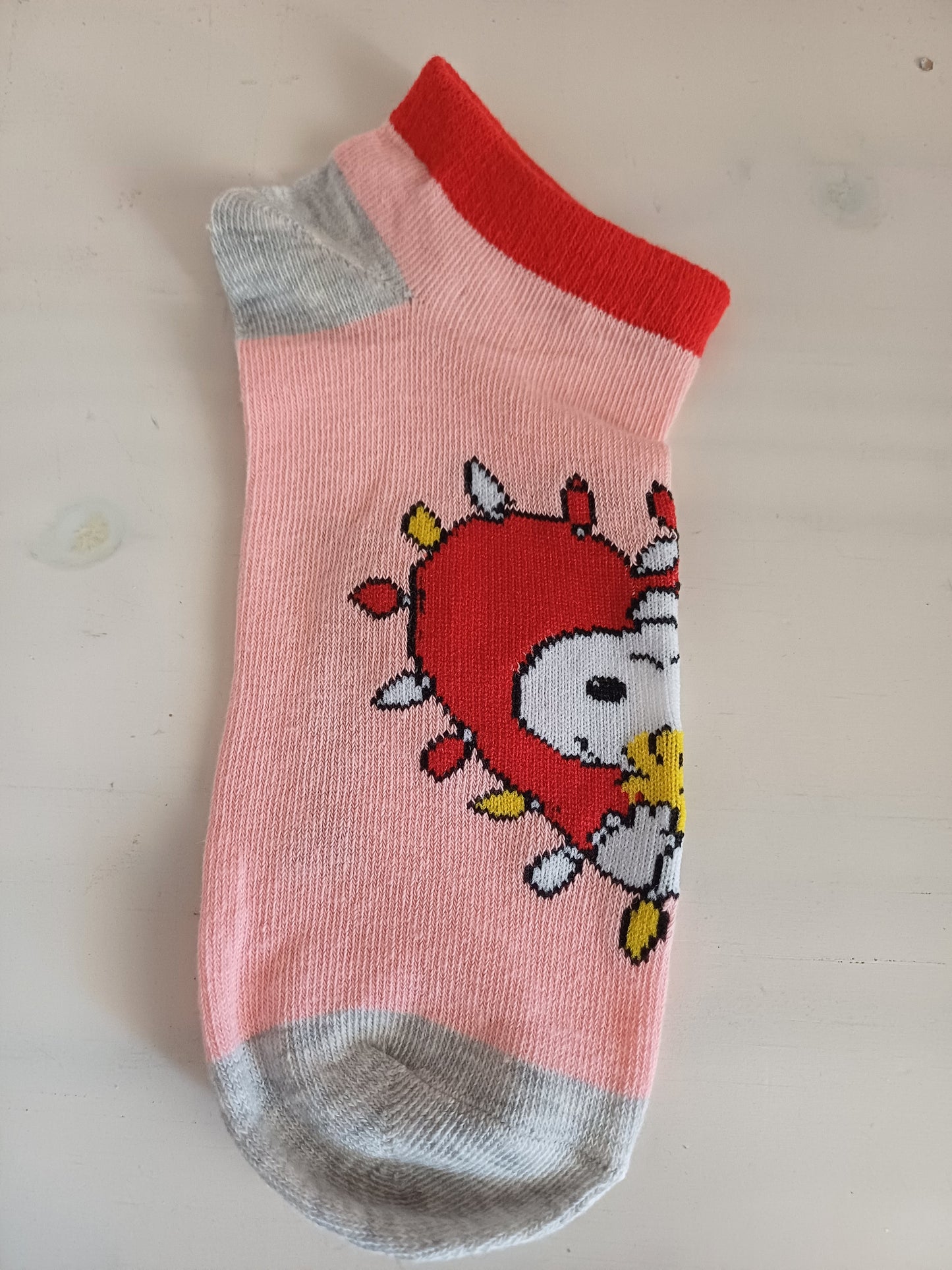 Valentine Ankle Socks - Snoopy Skating (35-41)