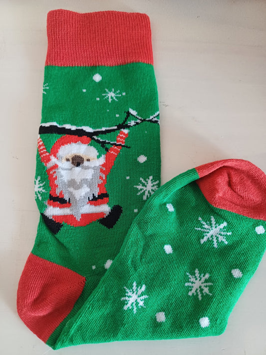 Christmas Socks - Green Sloth (35 - 39)