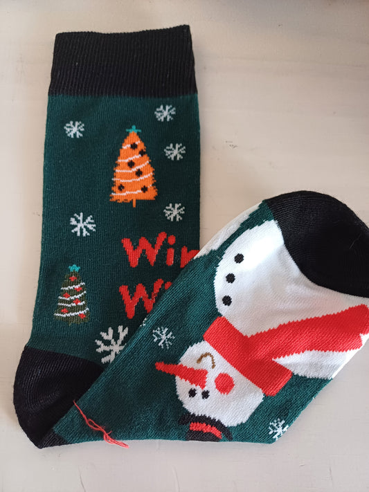Christmas Socks - Green Christmas Trees (35 - 39)