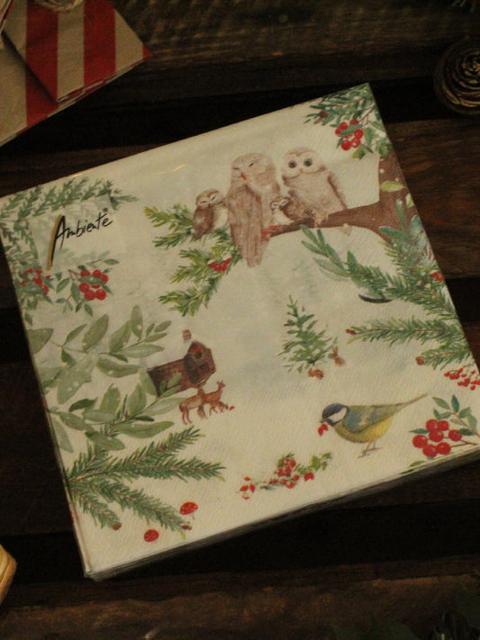 Christmas Serviettes - Owl