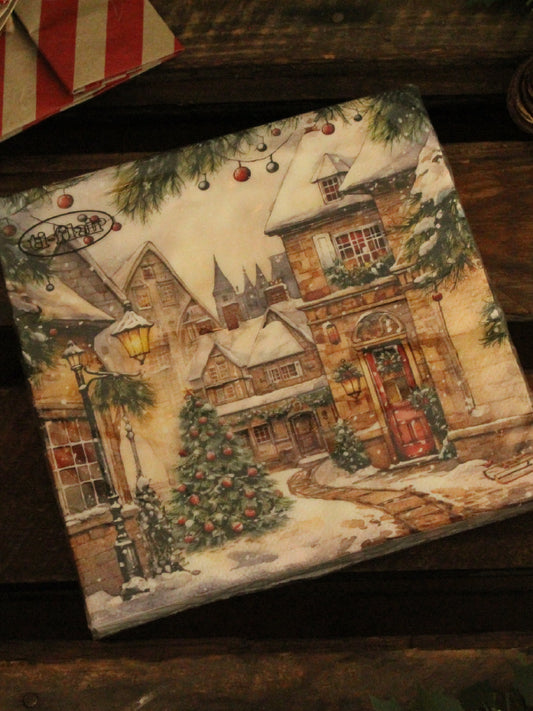 Christmas Serviettes - Christmas Town
