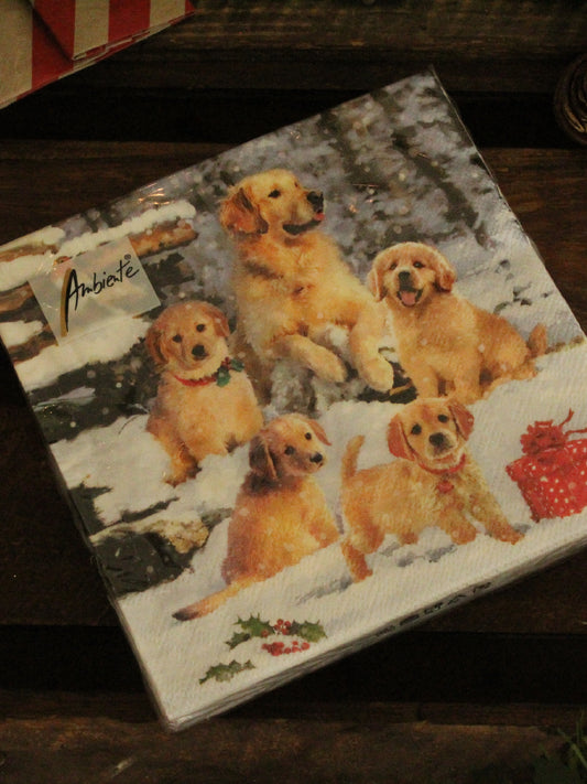 Christmas Serviettes - Labrador Dog