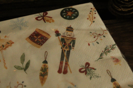 Christmas Serviettes - Nutcracker and Sugarplum Fairy