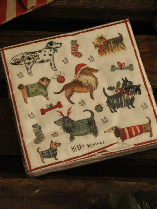 Christmas Serviettes - Merry Woofmas