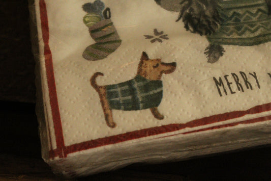 Christmas Serviettes - Merry Woofmas
