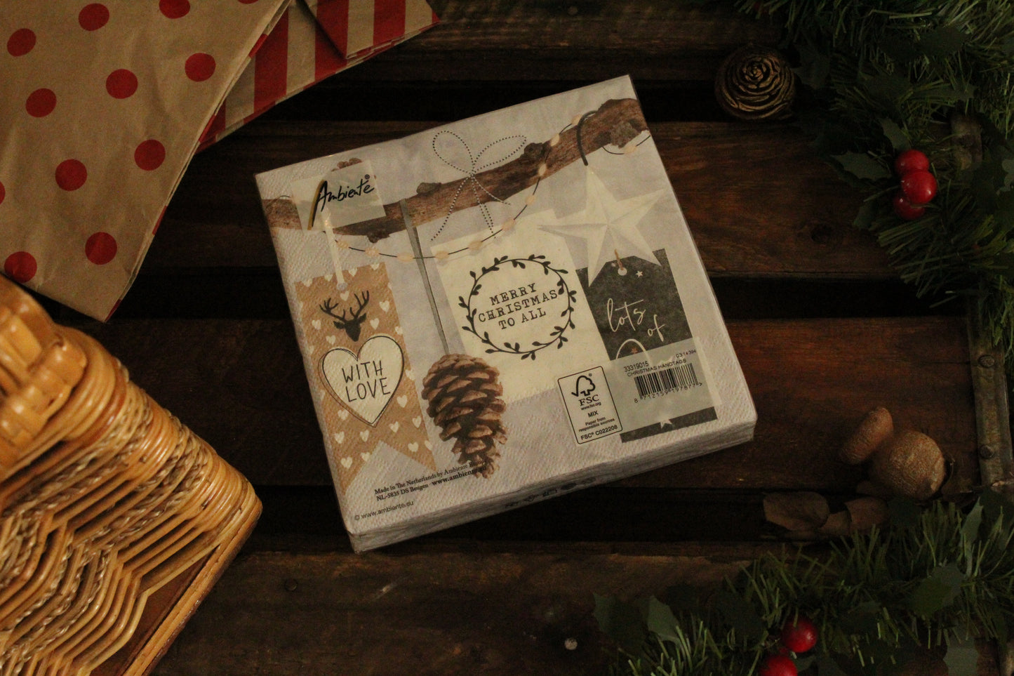 Christmas Serviettes - Merry Christmas to All