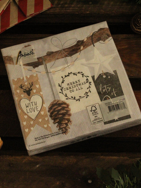 Christmas Serviettes - Merry Christmas to All