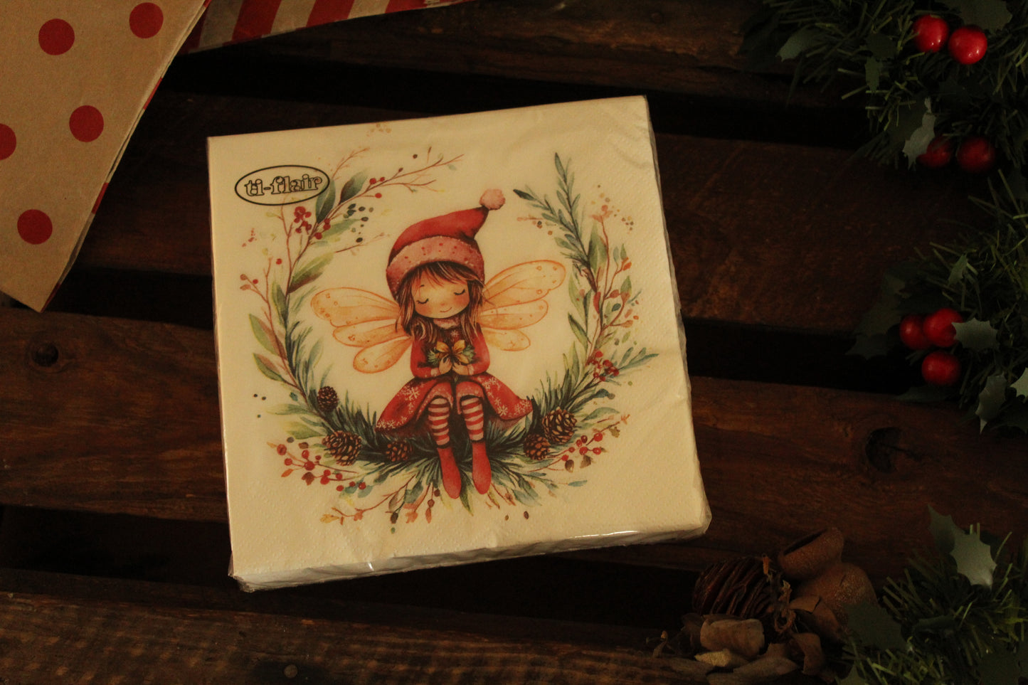 Christmas Serviettes - Fairy White