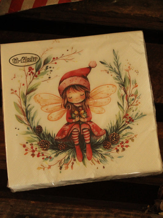 Christmas Serviettes - Fairy White