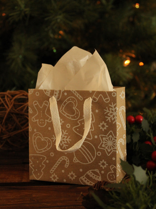 Christmas Wrapping Gingerbread gift bag