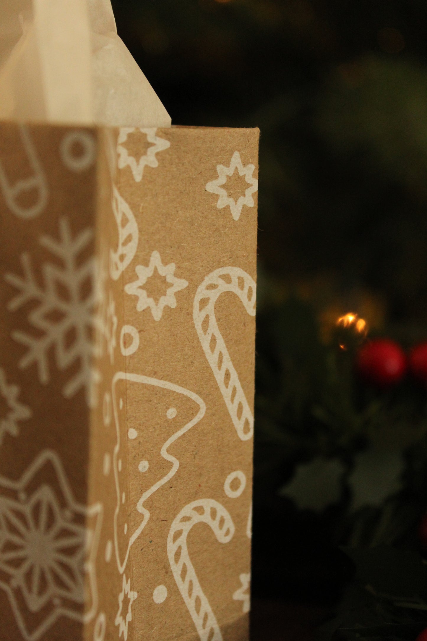 Christmas Wrapping Gingerbread gift bag