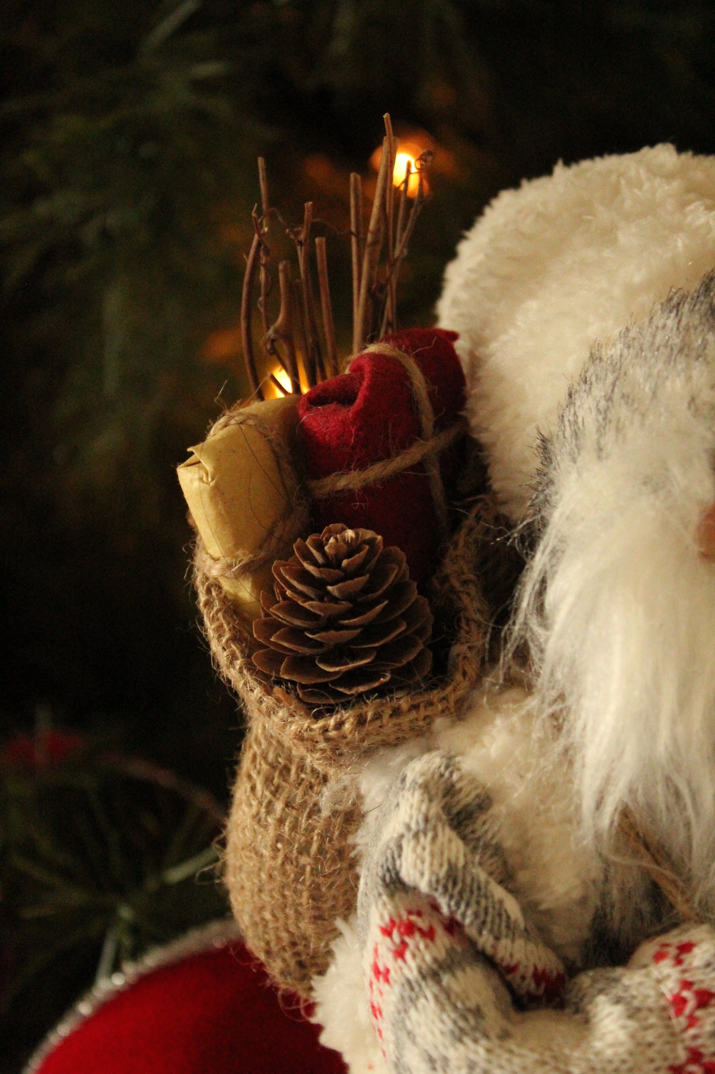Christmas Santa - Grey 30cm
