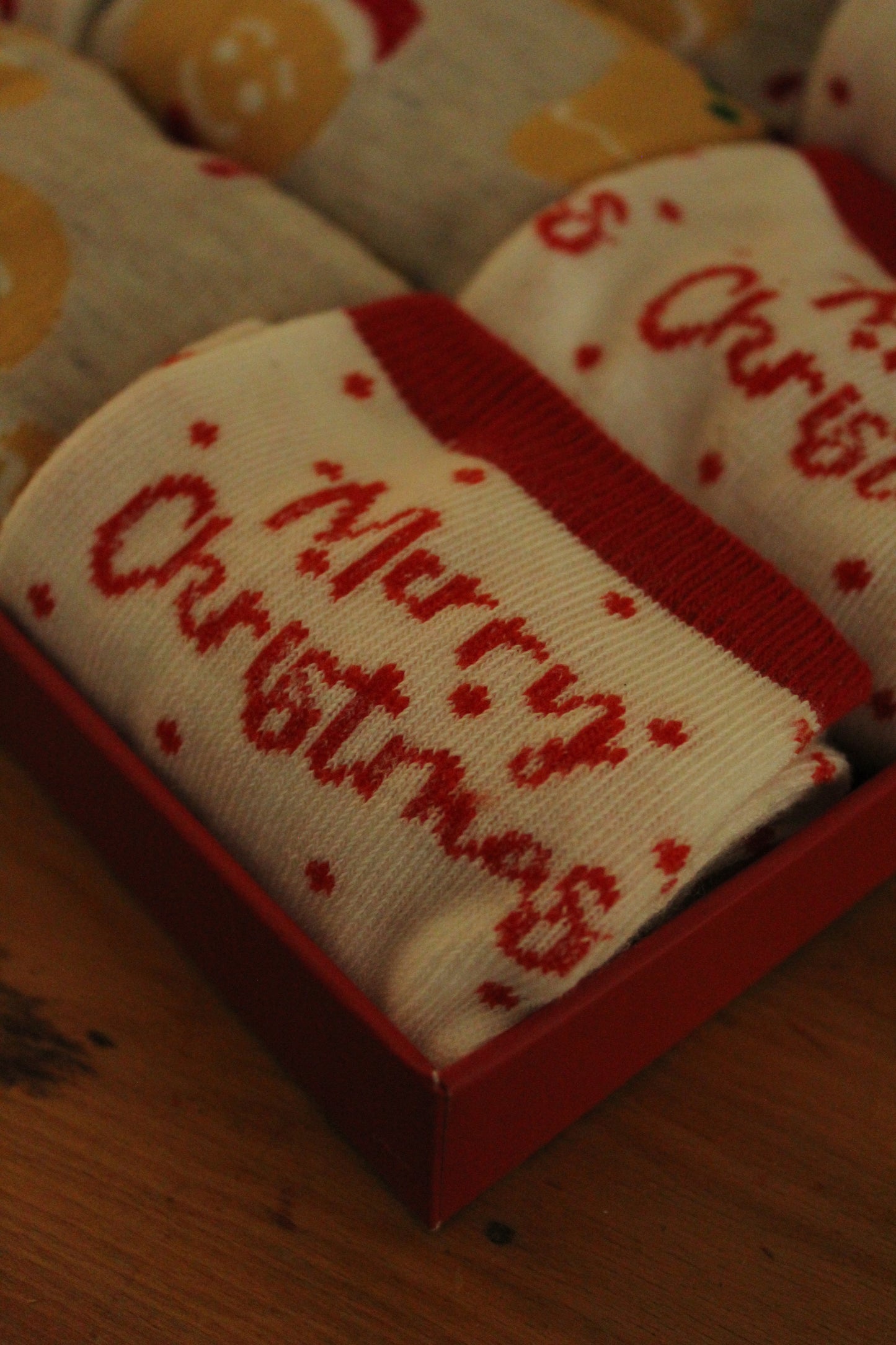 Christmas Socks - Merry Christmas Red Dots (36-39)