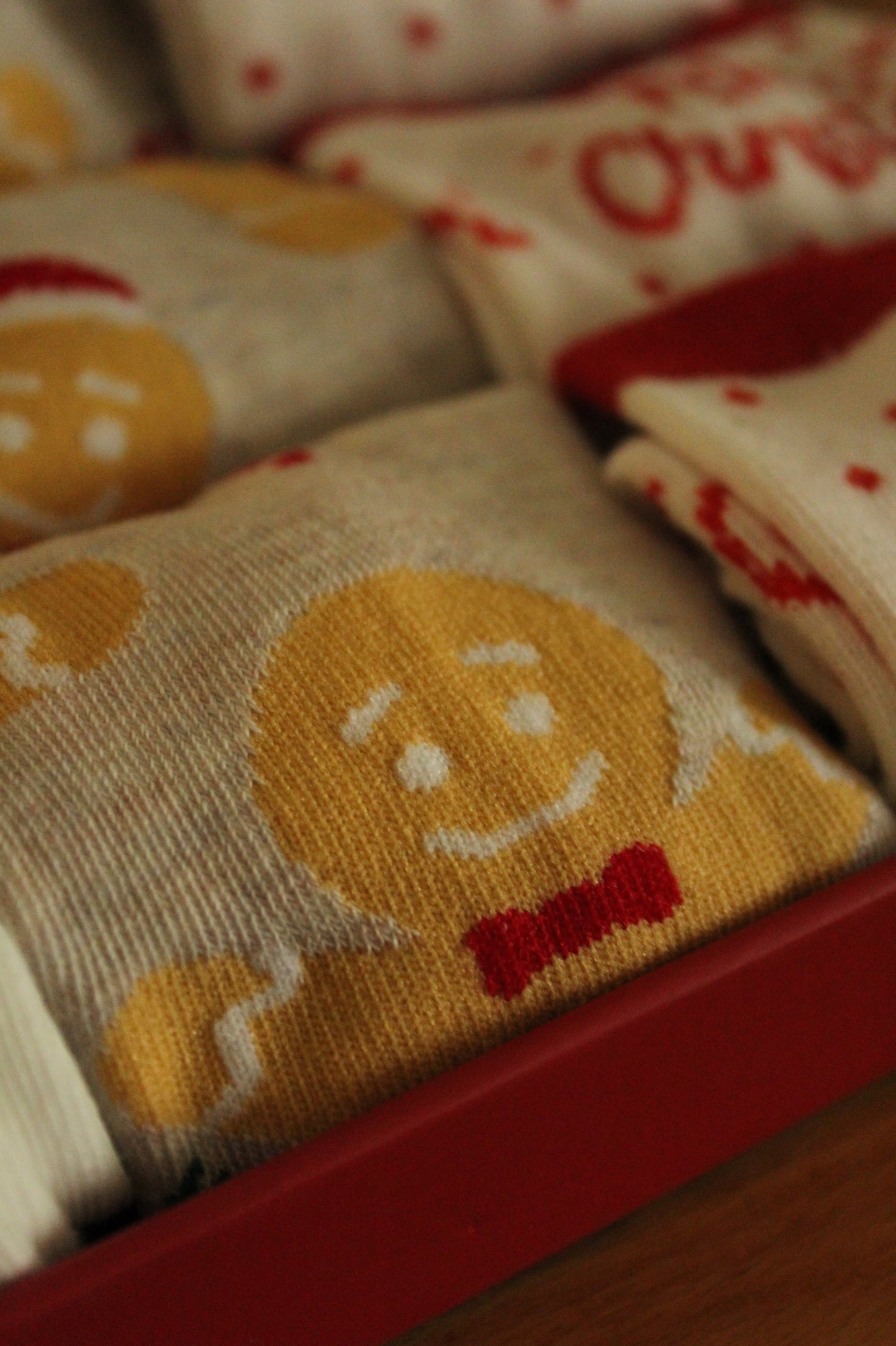 Christmas Socks - Gingerbread man Grey (35 - 39)