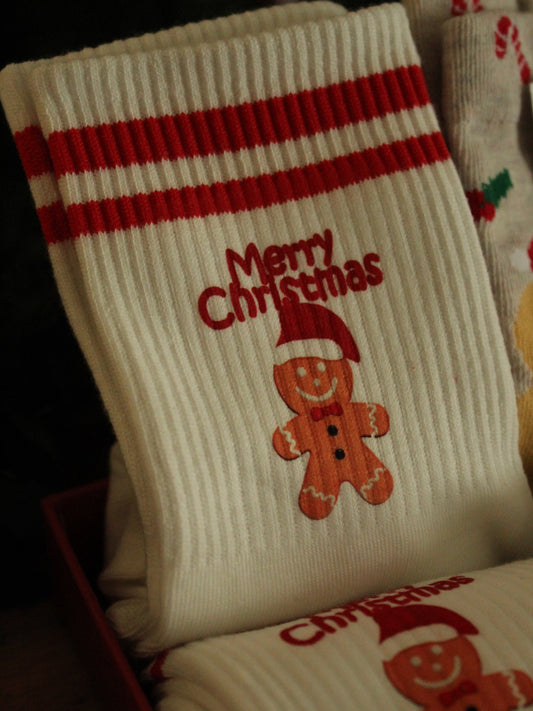 Christmas Socks - Sporty Gingerbread man