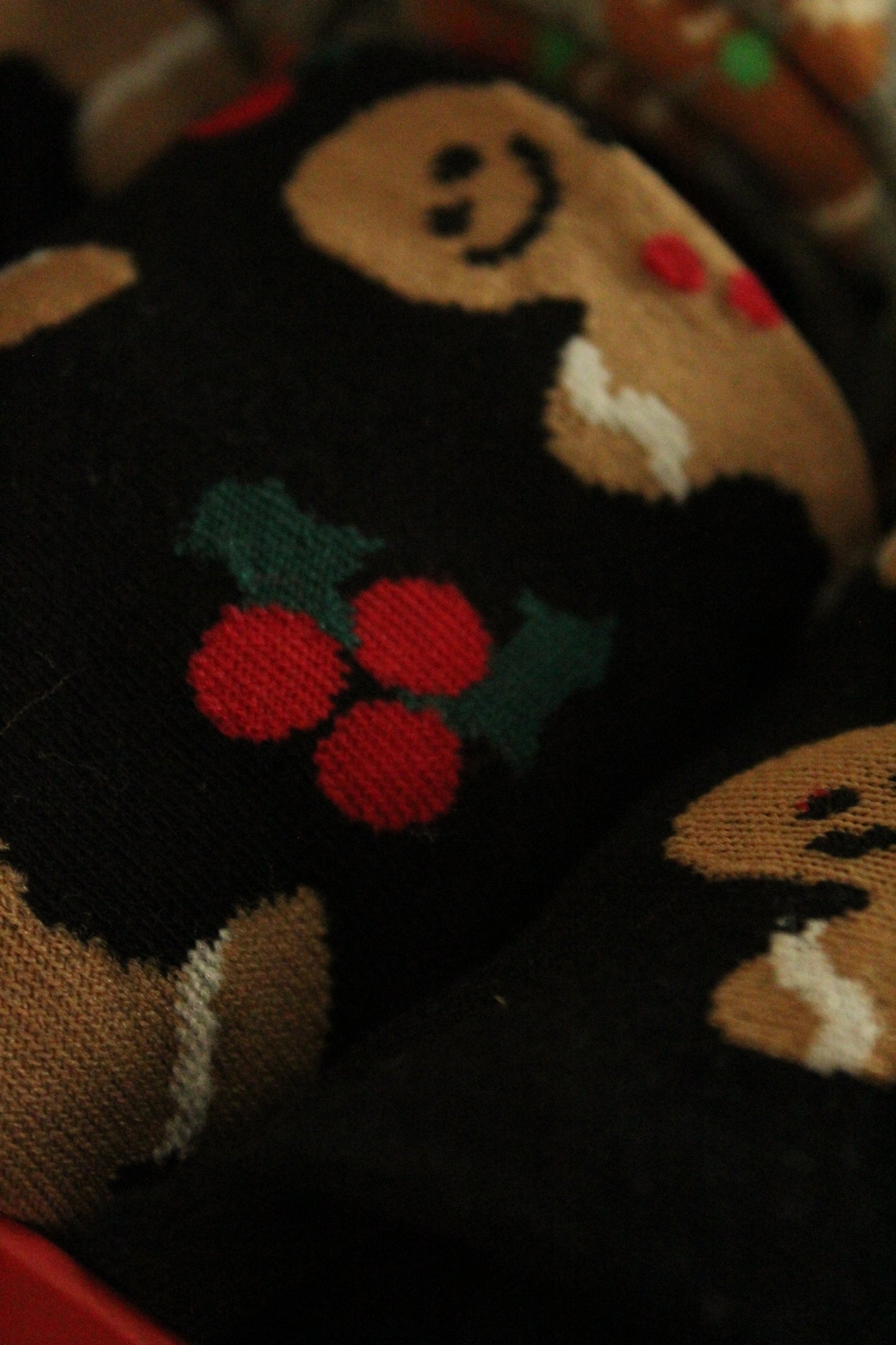 Christmas Socks - Gingerbread man Black (35 - 39)