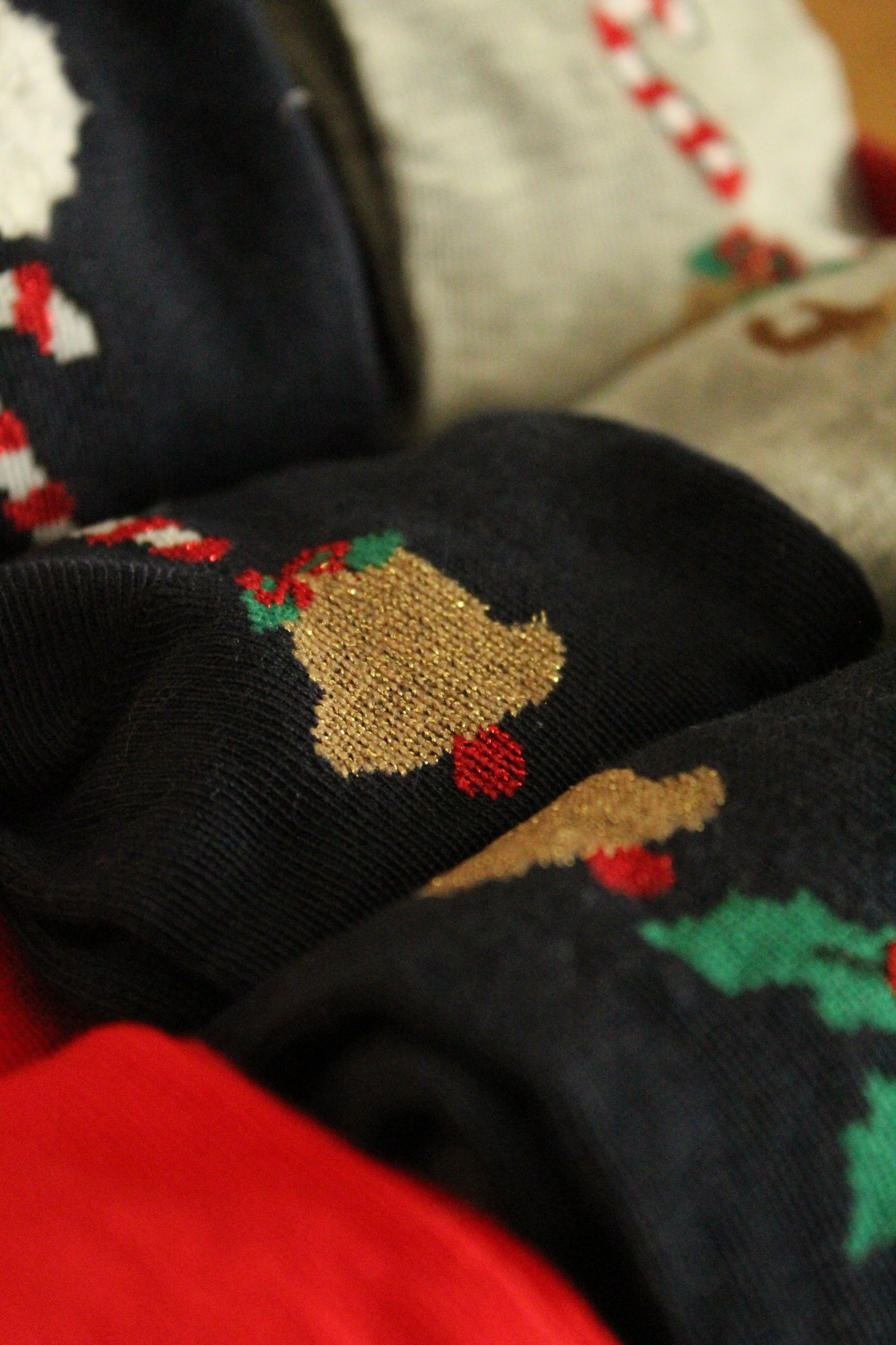 Christmas Socks - Wreath Blue (35 - 39)