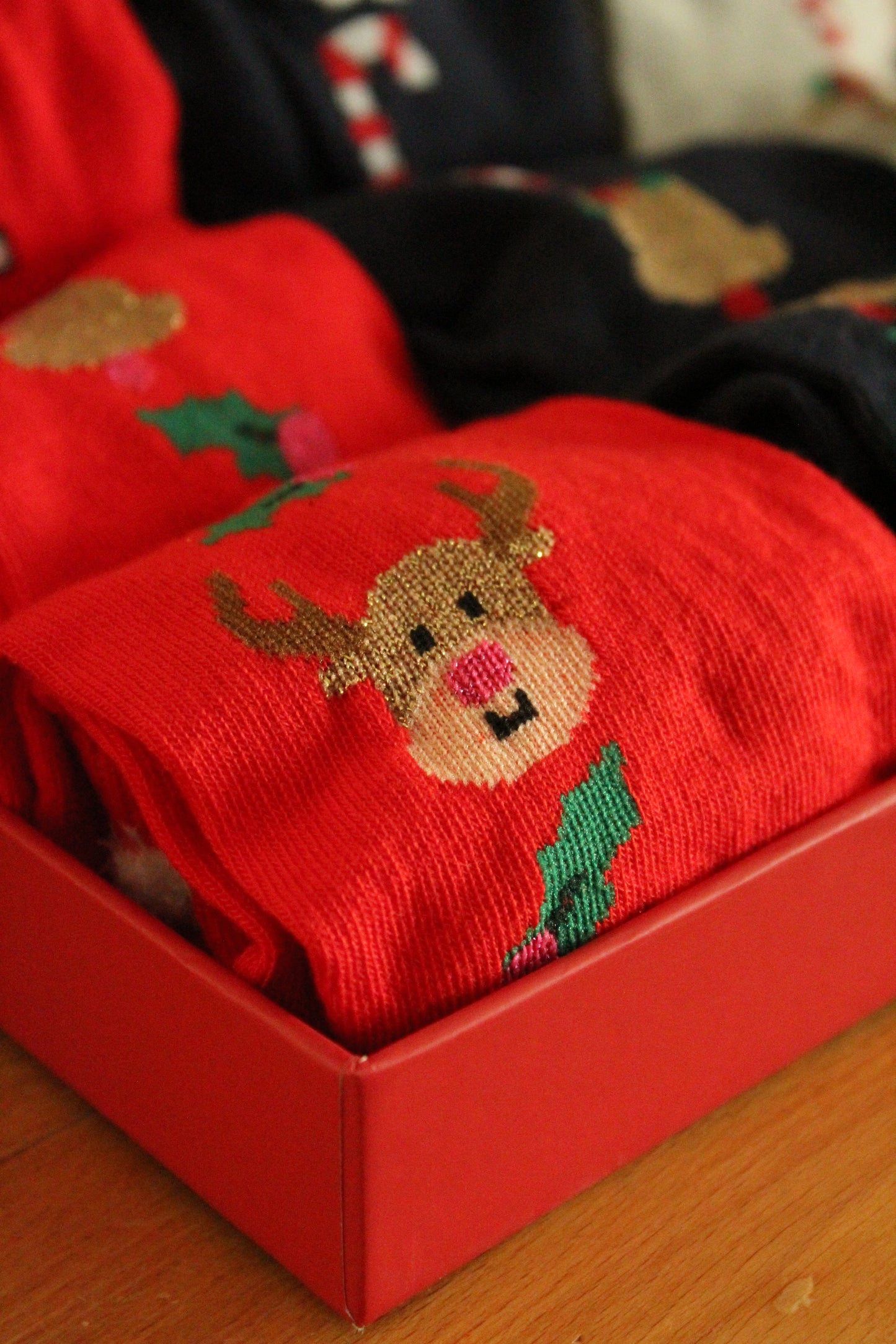 Christmas Socks - Wreath Red (35 - 39)