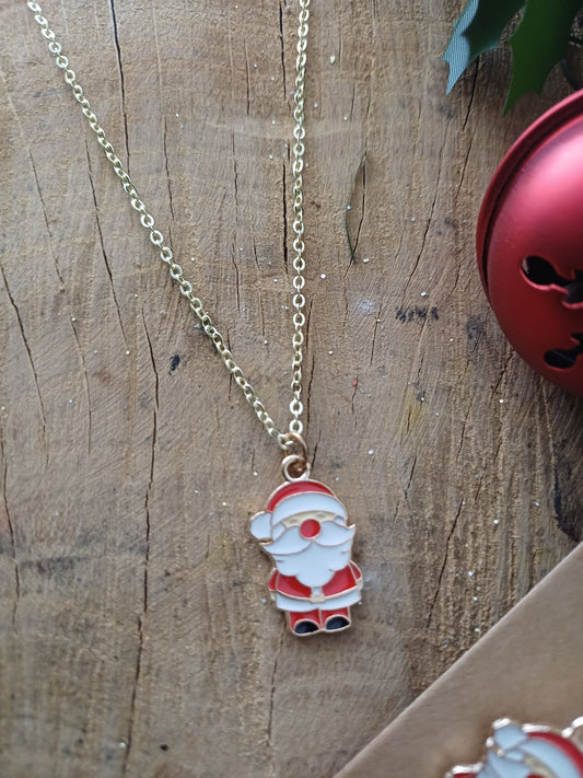 Christmas Necklace - Red Santa