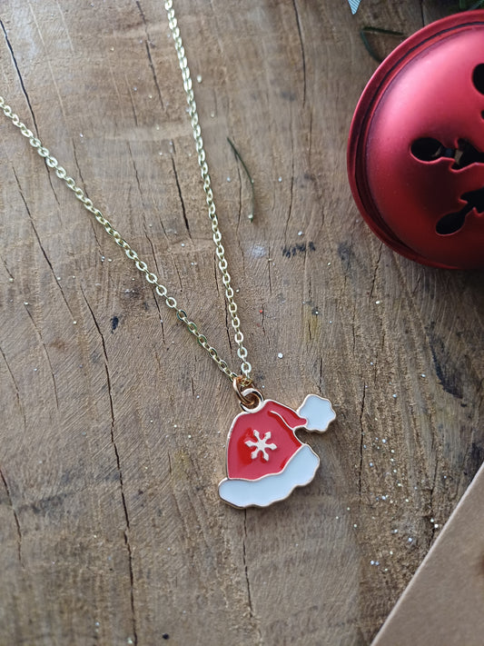 Christmas Necklace - Red Hat