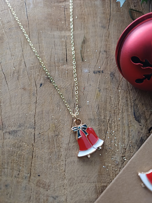 Christmas Necklace - Red Bell