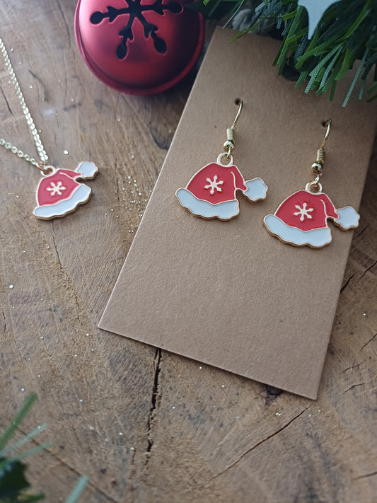 Christmas Earrings - Red Hat