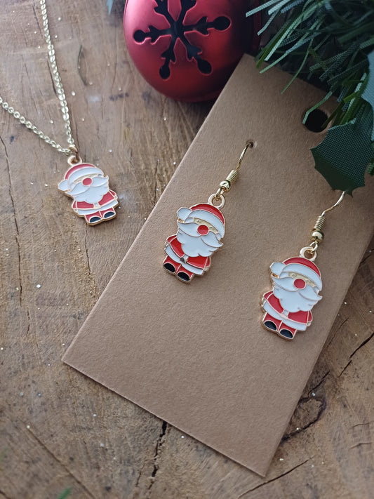 Christmas Earrings - Red Santa