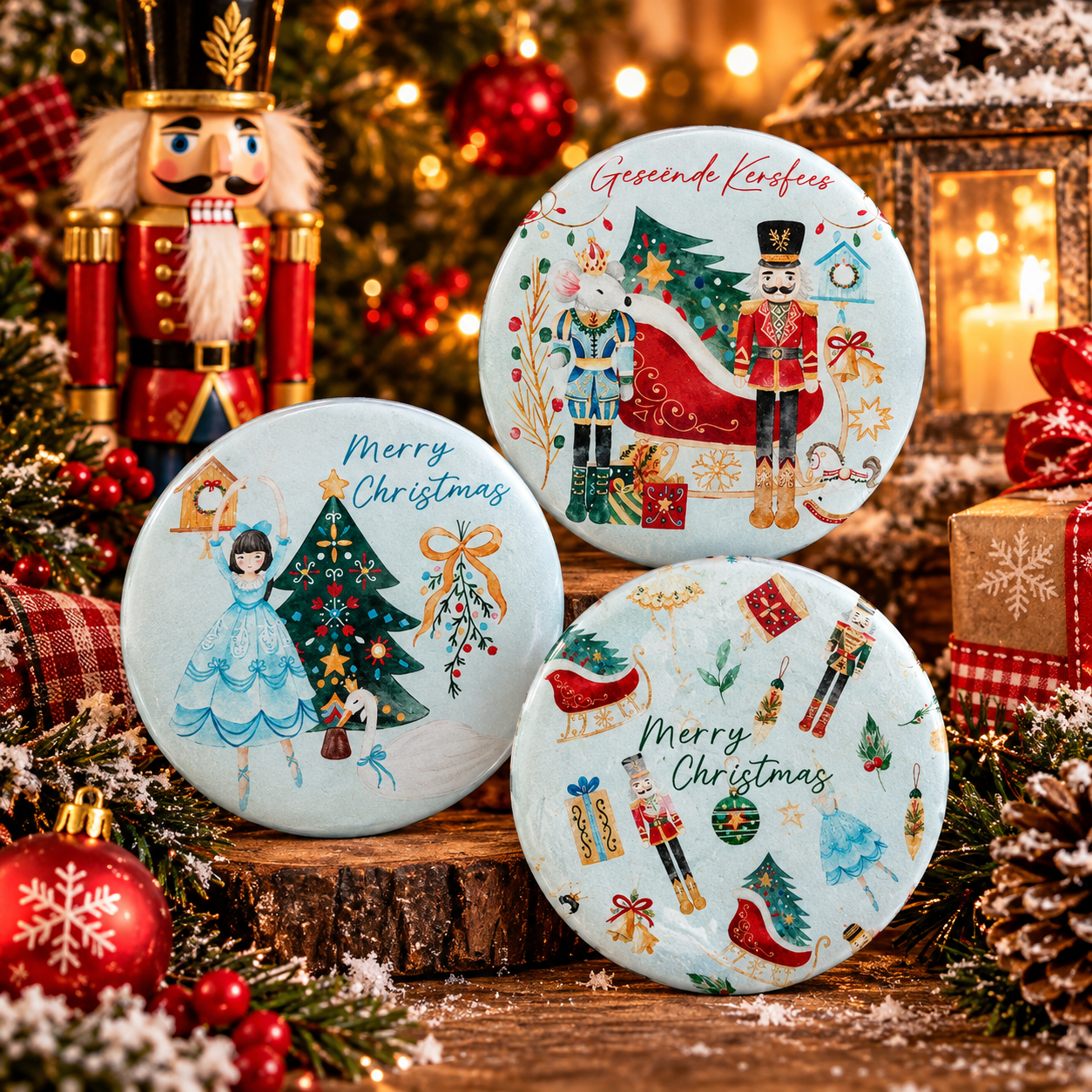 Christmas Fridge Magnet - Nutcracker - Merry Christmas
