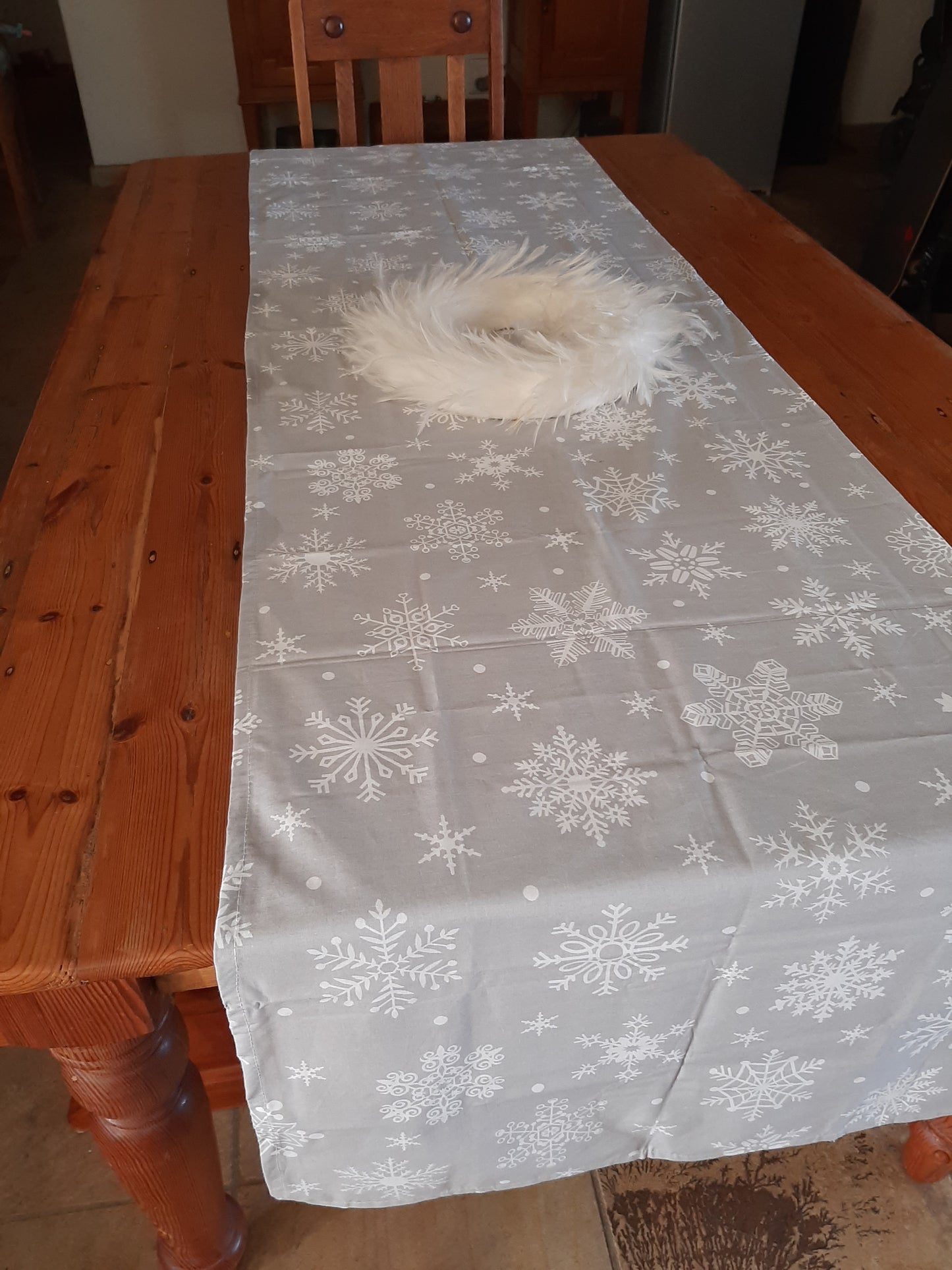 Table Runner - White and Grey 2300 x 600