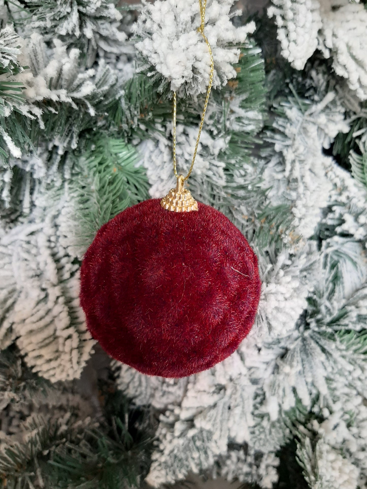 Ornament - Foam Maroon Baubles - Shatterproof