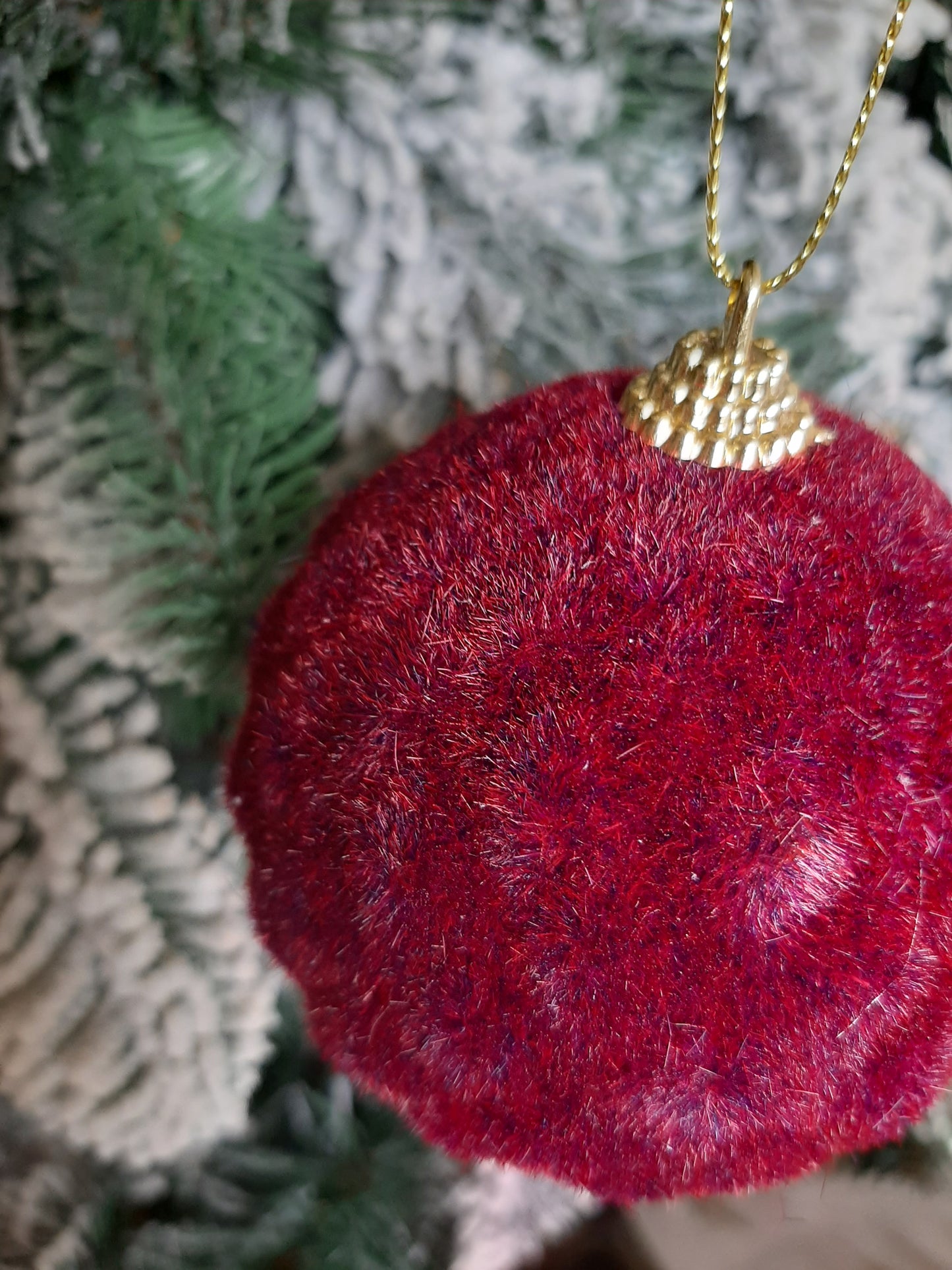 Ornament - Foam Maroon Baubles - Shatterproof