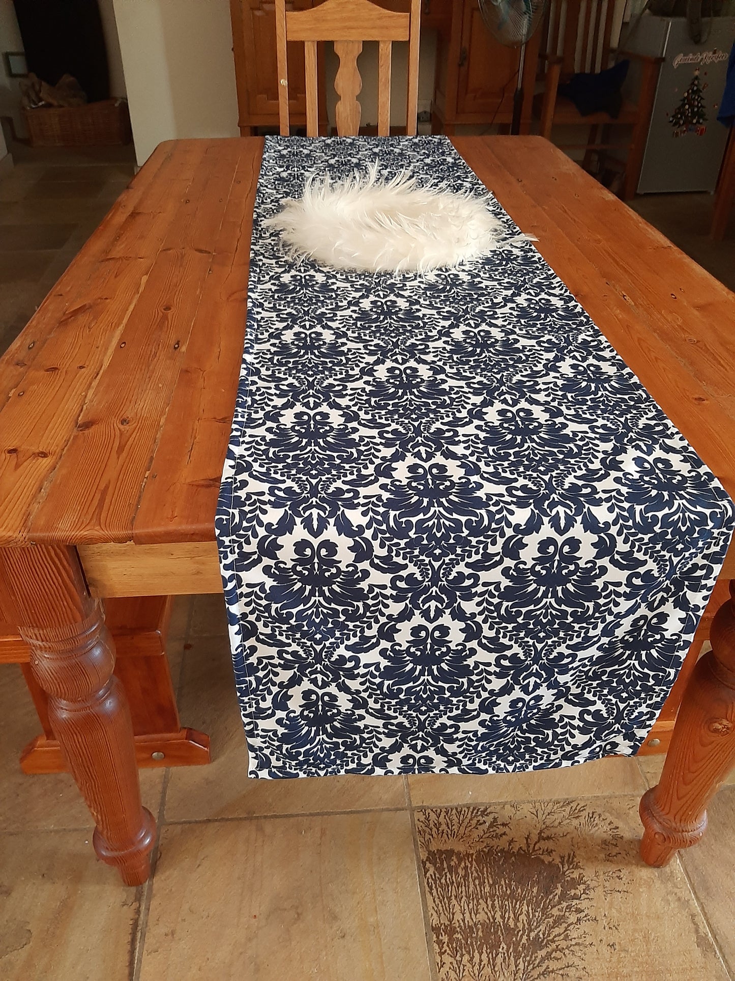 Table Runner - Blue and White 2500 x 500