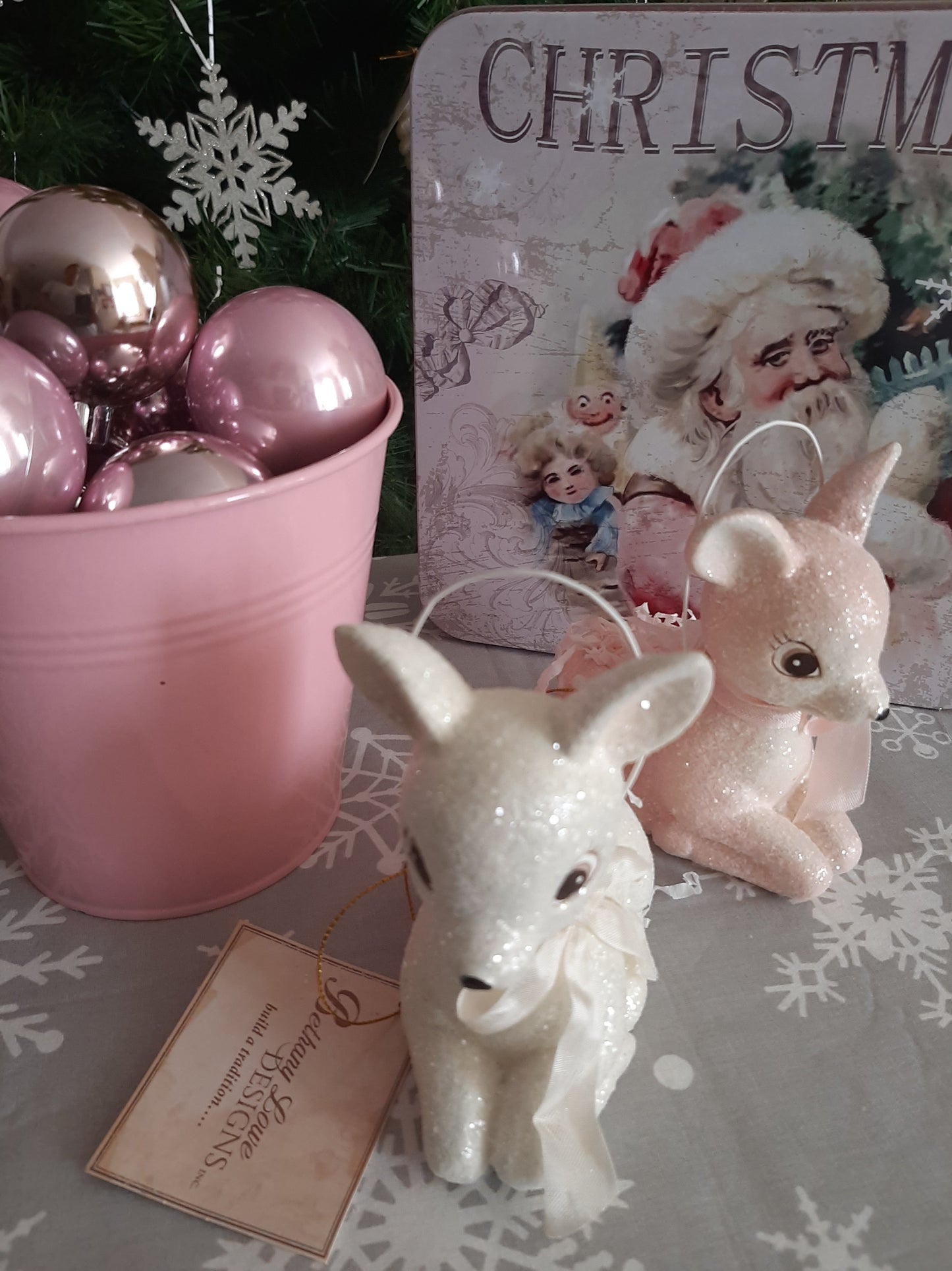 Ornament - Lil' Reindeer Bucket Pastel