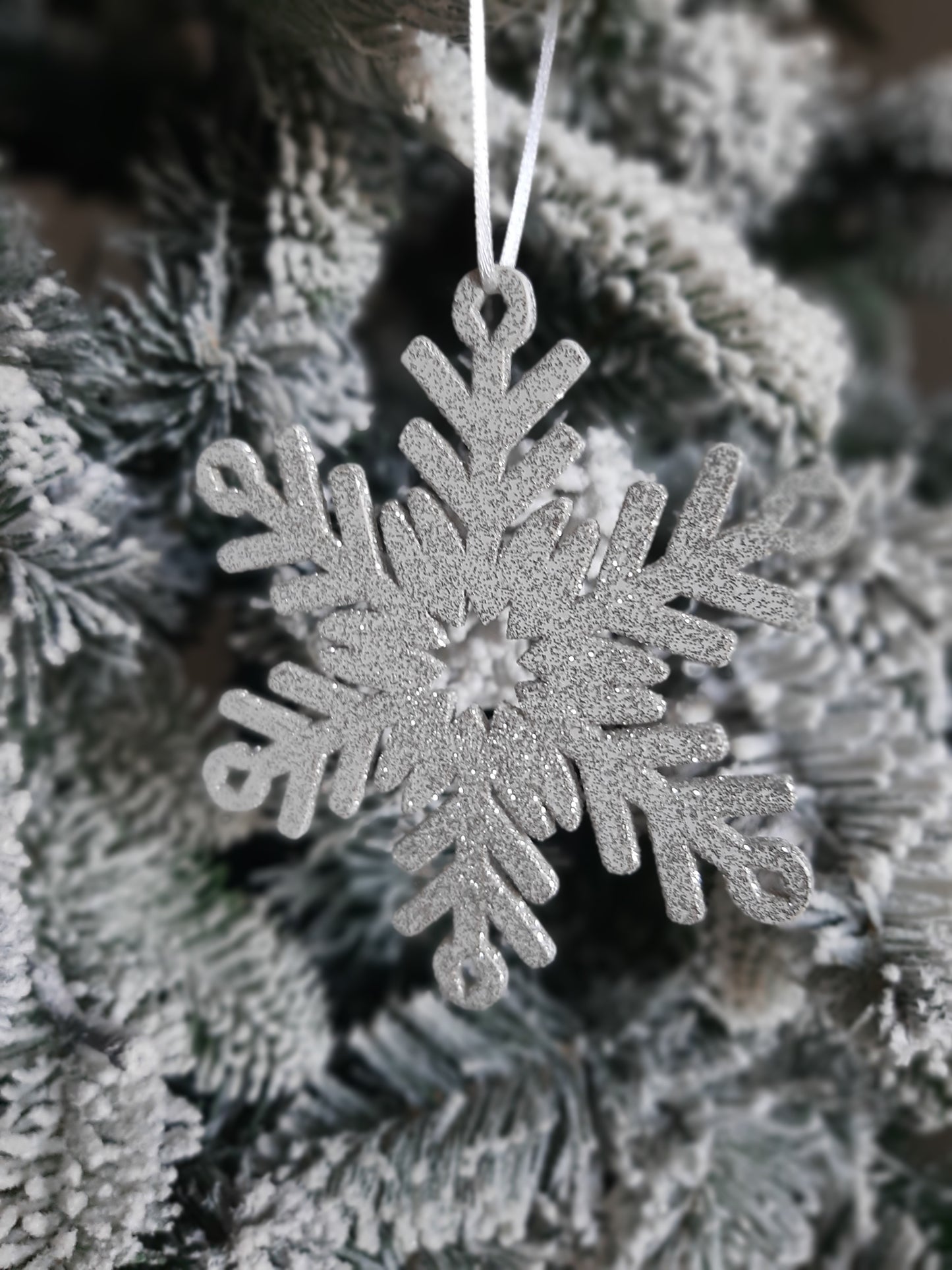 Ornament - Platinum Snowflake Small