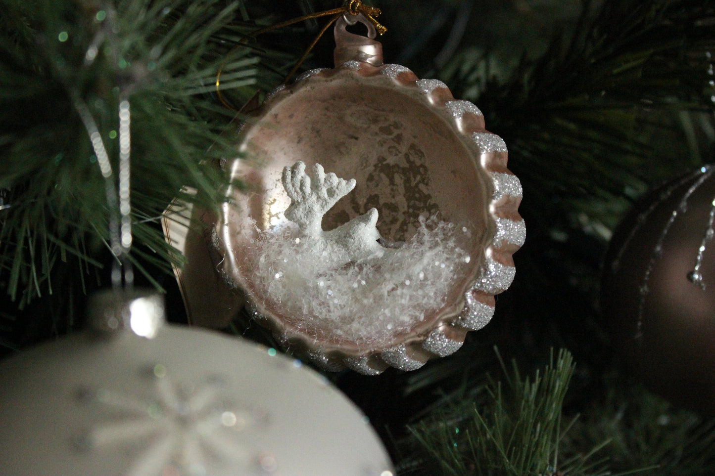 Ornament - Pastel Leaping Stag Indent