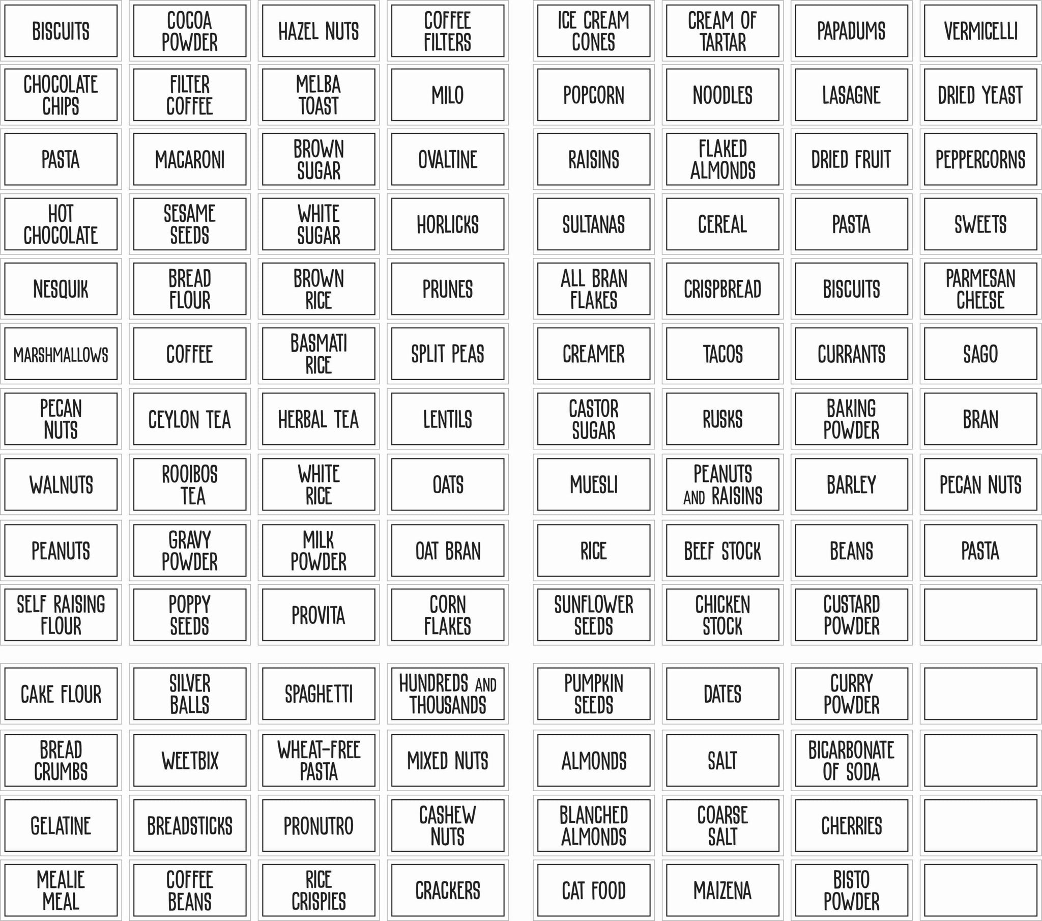 Storage Labels – ANJO Gifts & Services