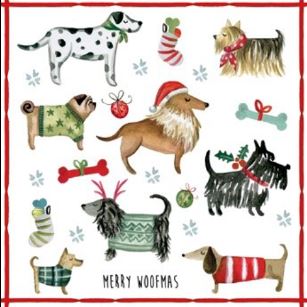 Christmas Serviettes - Merry Woofmas