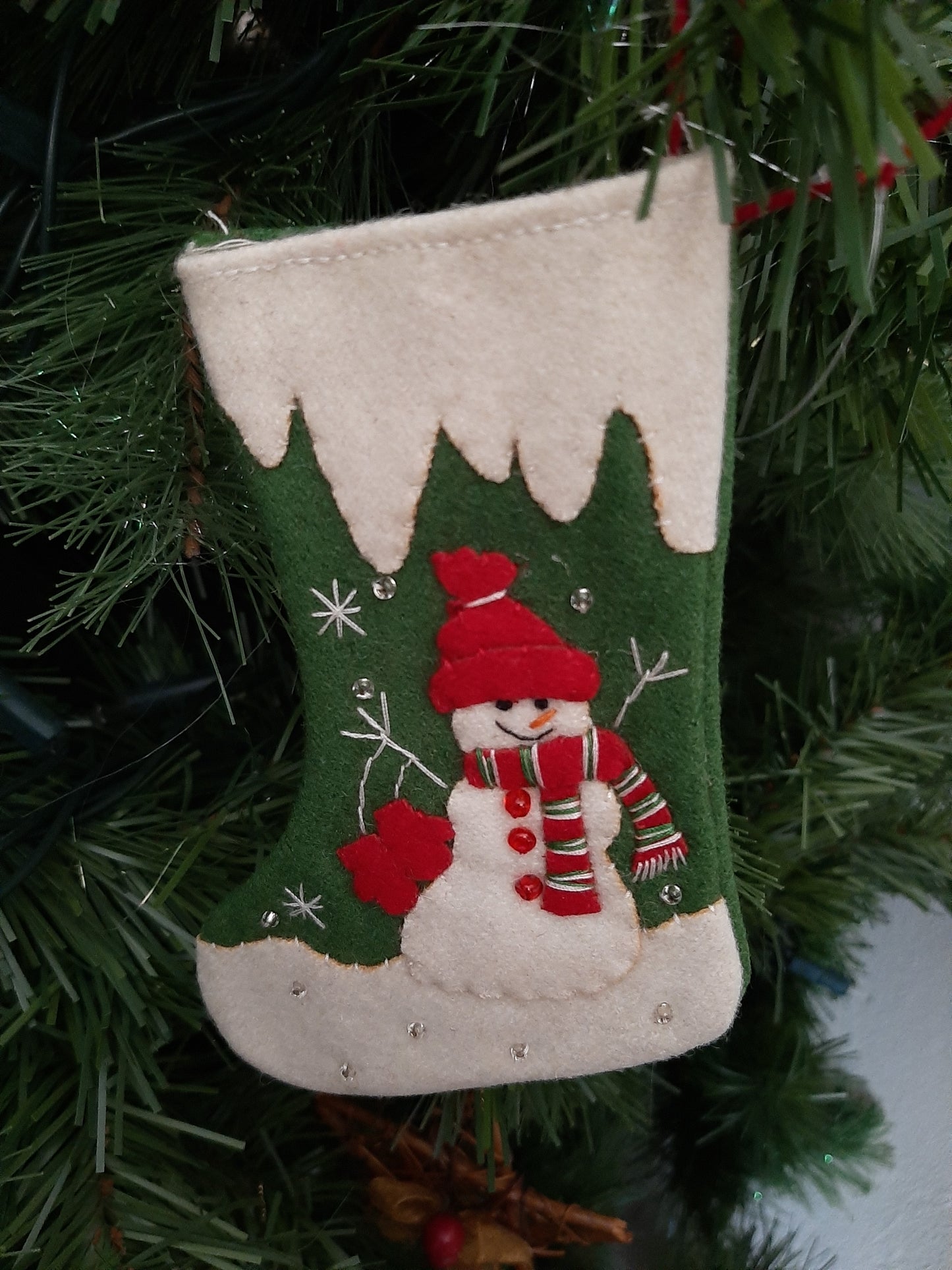 Ornament - Applique Retro Stocking