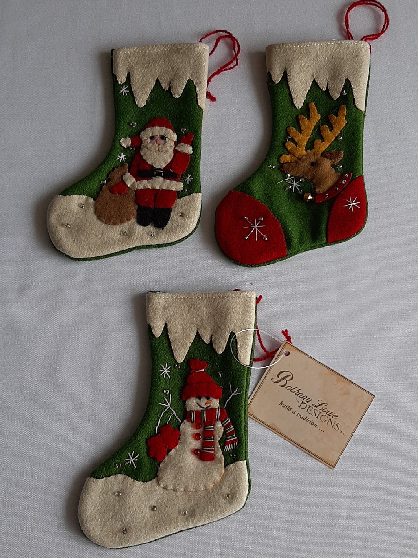 Ornament - Applique Retro Stocking